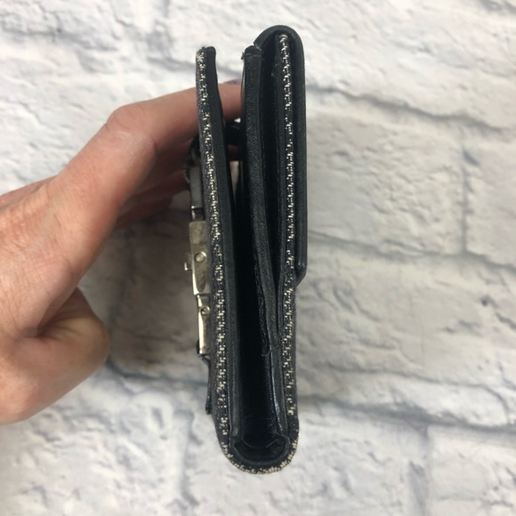 Gucci Authentic Vintage canvas & leather wallet Jackie O Monogram logo clutch - Picture 8 of 16